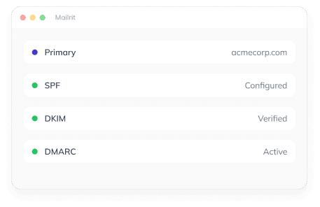 Custom domain email mockup