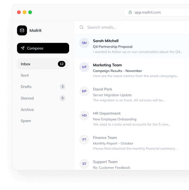 Mailrit email app